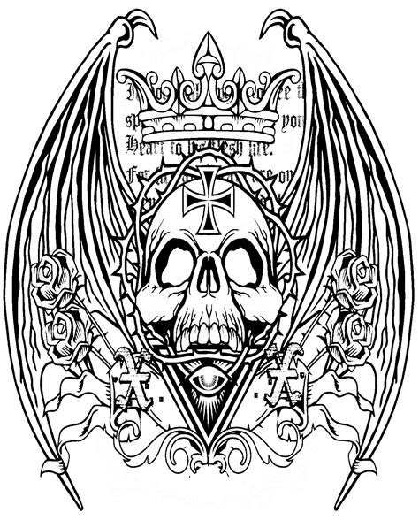 evil coloring pages for adults|free scary adult coloring pages.